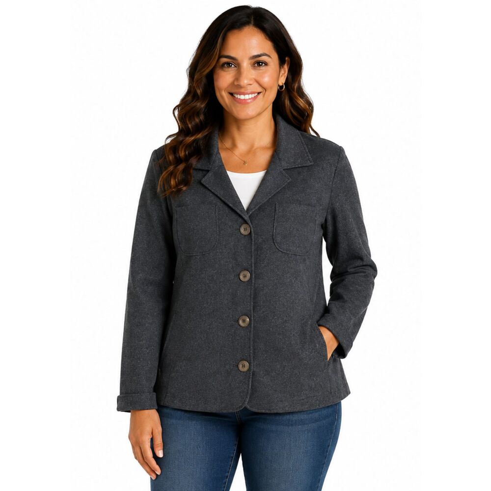 Harve Benard Dark Heather Gray button up blazer / Jacket - Size XL
